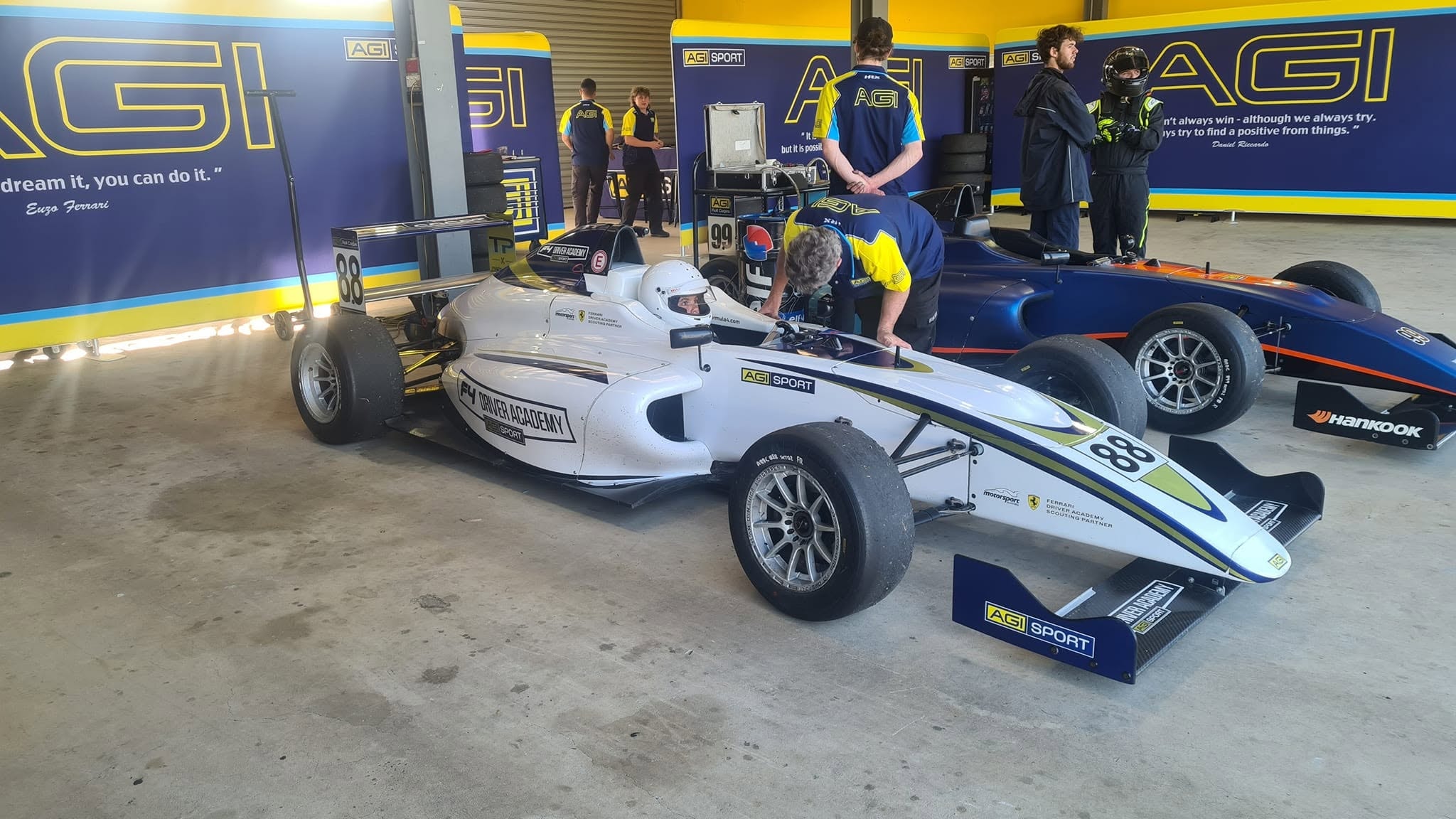 Oceane Colangelo in an F4 car at the AGI Sport driver academy